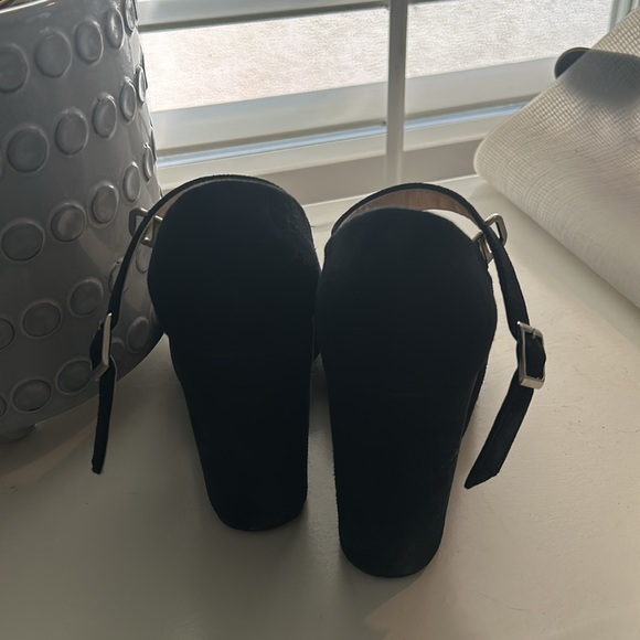 Suede navy wedges in size 4 - Picture 5 of 6